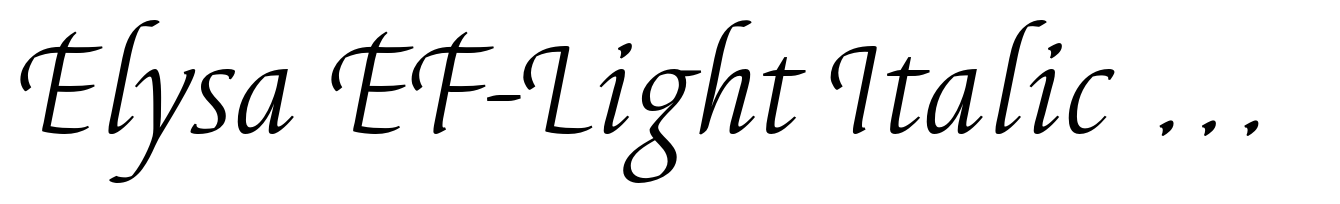 Elysa EF-Light Italic Sw1
